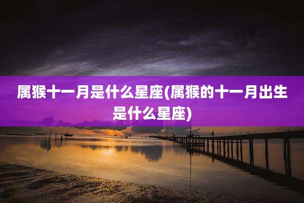 属猴十一月是什么星座(属猴的十一月出生是什么星座)