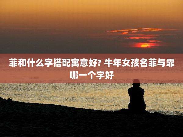 菲和什么字搭配寓意好? 牛年女孩名菲与霏哪一个字好