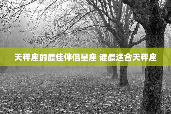 天秤座的最佳伴侣星座 谁最适合天秤座