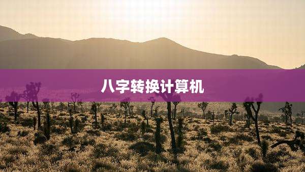 八字转换计算机