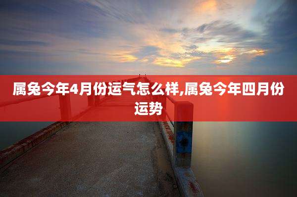 属兔今年4月份运气怎么样,属兔今年四月份运势