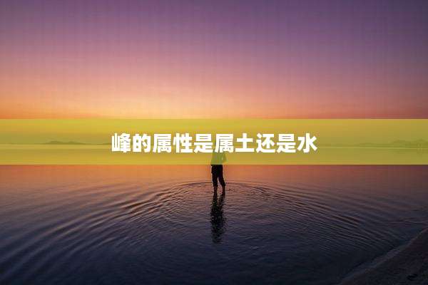 峰的属性是属土还是水