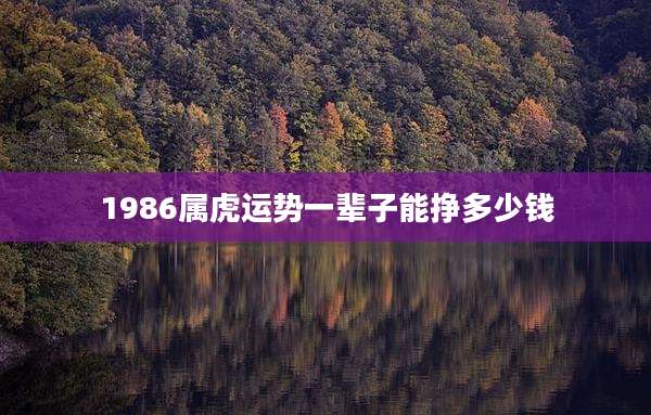 1986属虎运势一辈子能挣多少钱