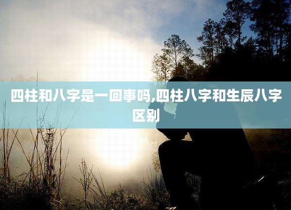 四柱和八字是一回事吗,四柱八字和生辰八字区别
