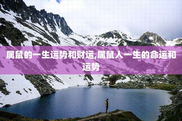 属鼠的一生运势和财运,属鼠人一生的命运和运势