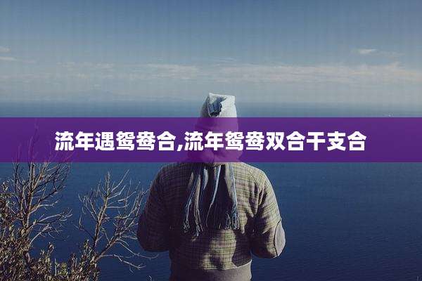 流年遇鸳鸯合,流年鸳鸯双合干支合