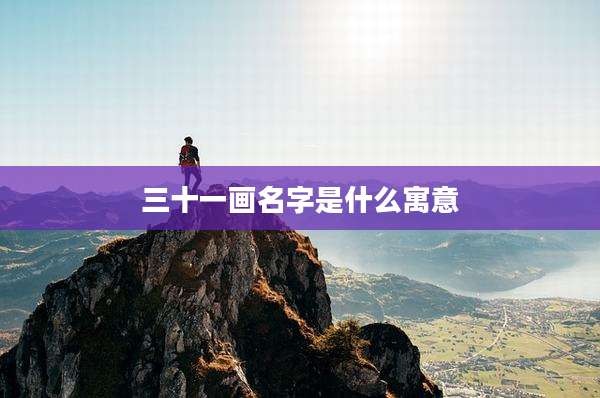 三十一画名字是什么寓意