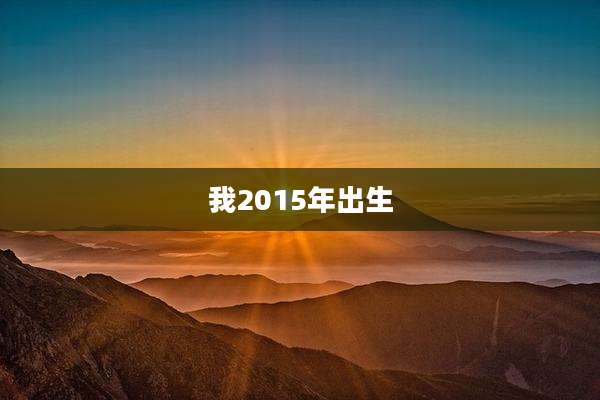 我2015年出生