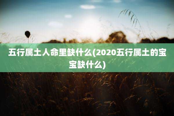 五行属土人命里缺什么(2020五行属土的宝宝缺什么)