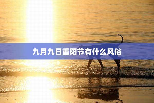 九月九日重阳节有什么风俗