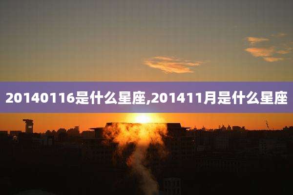 20140116是什么星座,201411月是什么星座