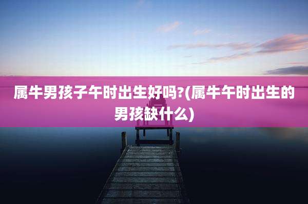 属牛男孩子午时出生好吗?(属牛午时出生的男孩缺什么)