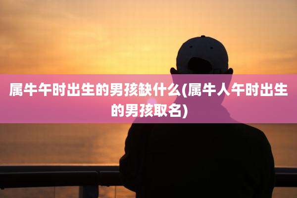 属牛午时出生的男孩缺什么(属牛人午时出生的男孩取名)