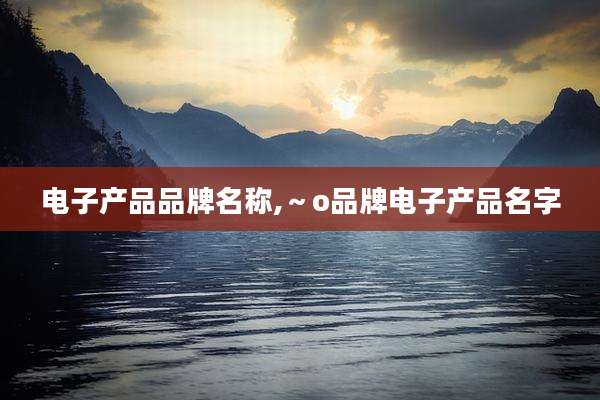 电子产品品牌名称,～o品牌电子产品名字