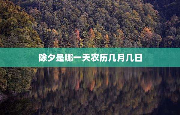 除夕是哪一天农历几月几日