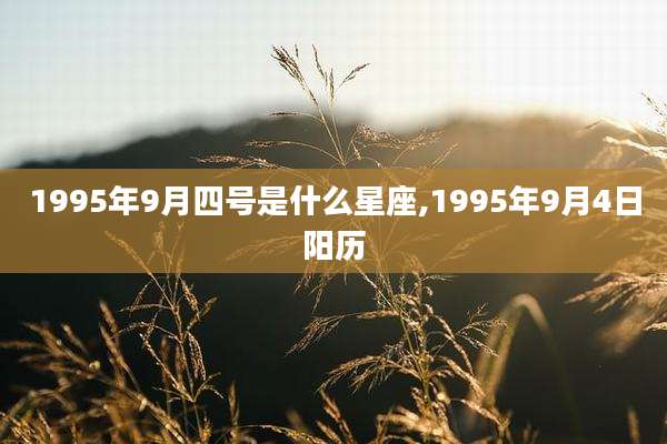 1995年9月四号是什么星座,1995年9月4日阳历