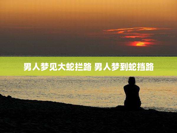 男人梦见大蛇拦路 男人梦到蛇挡路