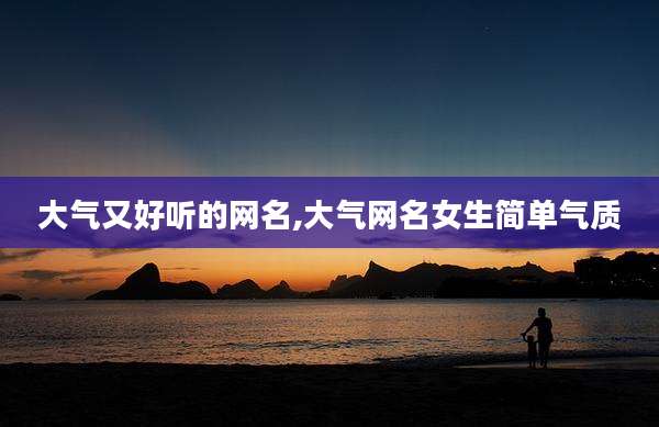 大气又好听的网名,大气网名女生简单气质