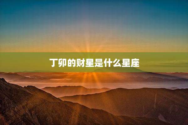 丁卯的财星是什么星座