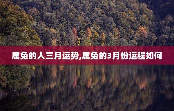 属兔的人三月运势,属兔的3月份运程如何