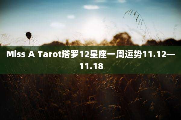 Miss A Tarot塔罗12星座一周运势11.12—11.18