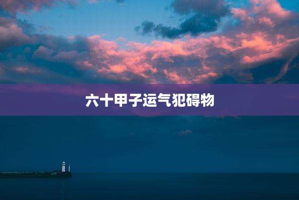 六十甲子运气犯碍物