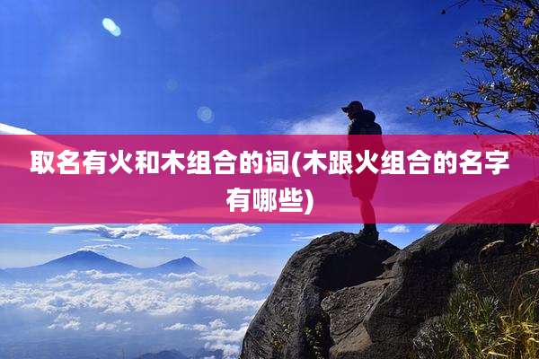 取名有火和木组合的词(木跟火组合的名字有哪些)