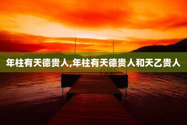 年柱有天德贵人,年柱有天德贵人和天乙贵人
