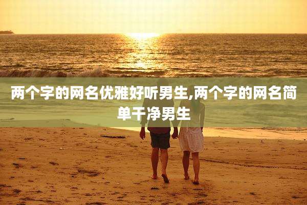 两个字的网名优雅好听男生,两个字的网名简单干净男生