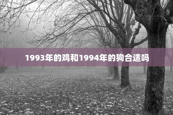 1993年的鸡和1994年的狗合适吗