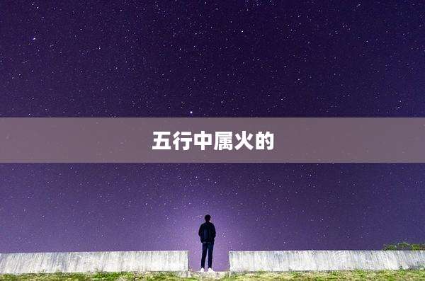 五行中属火的