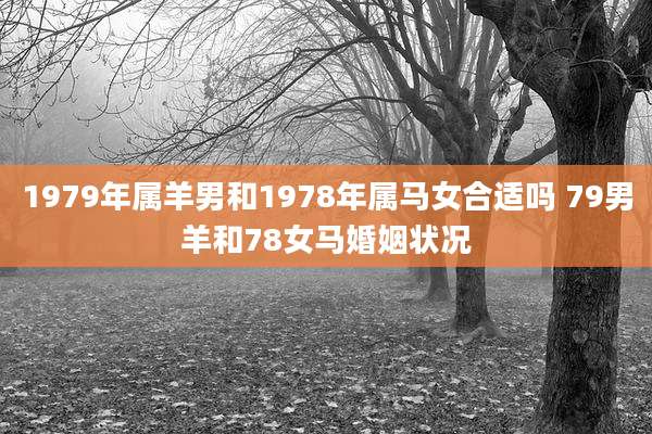 1979年属羊男和1978年属马女合适吗 79男羊和78女马婚姻状况