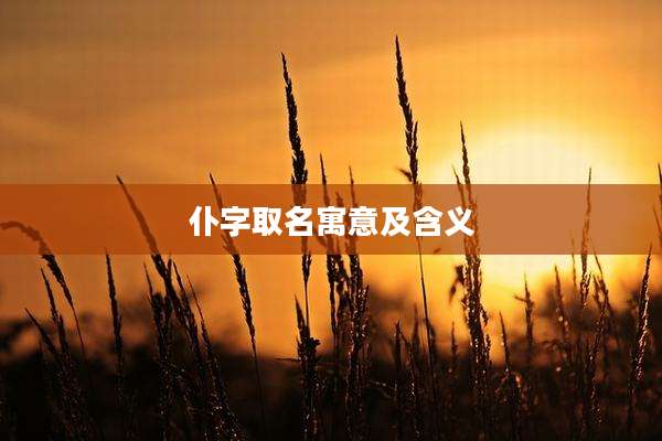 仆字取名寓意及含义