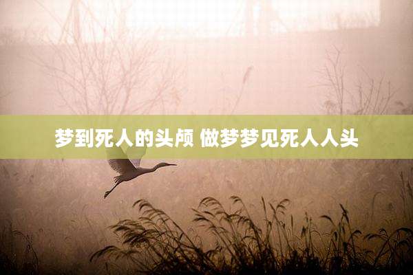 梦到死人的头颅 做梦梦见死人人头