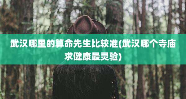 武汉哪里的算命先生比较准(武汉哪个寺庙求健康最灵验)