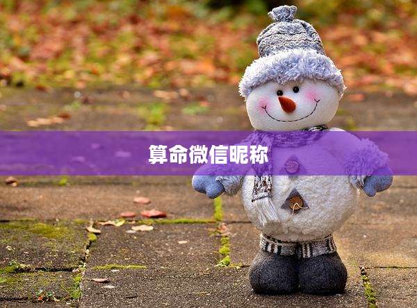 算命微信昵称