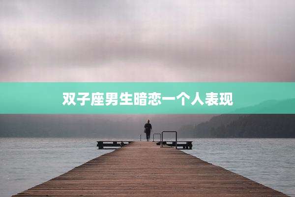 双子座男生暗恋一个人表现