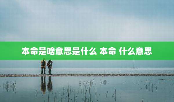 本命是啥意思是什么 本命 什么意思