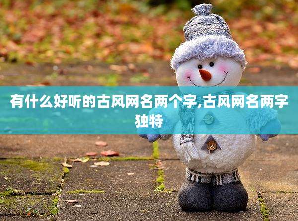 有什么好听的古风网名两个字,古风网名两字独特