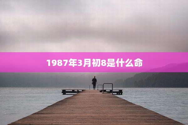 1987年3月初8是什么命