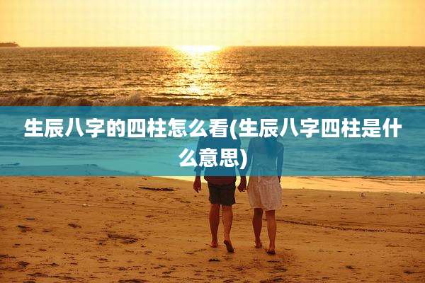 生辰八字的四柱怎么看(生辰八字四柱是什么意思)
