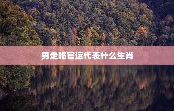 男走临官运代表什么生肖