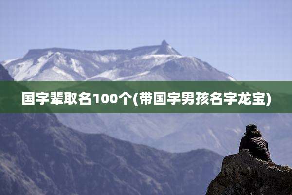 国字辈取名100个(带国字男孩名字龙宝)