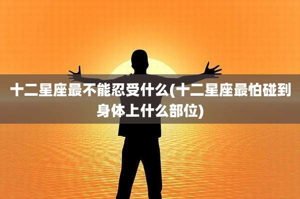 十二星座最不能忍受什么(十二星座最怕碰到身体上什么部位)