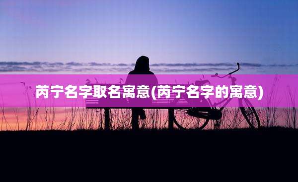 芮宁名字取名寓意(芮宁名字的寓意)