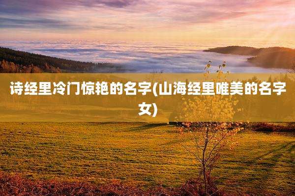 诗经里冷门惊艳的名字(山海经里唯美的名字女)