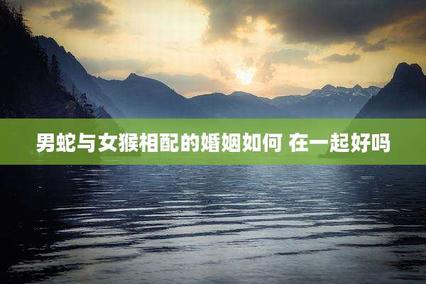 男蛇与女猴相配的婚姻如何 在一起好吗