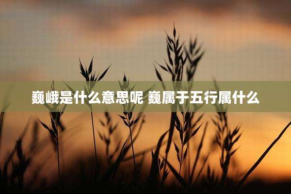 巍峨是什么意思呢 巍属于五行属什么