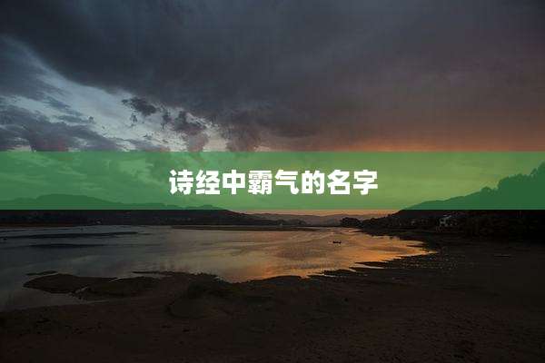 诗经中霸气的名字