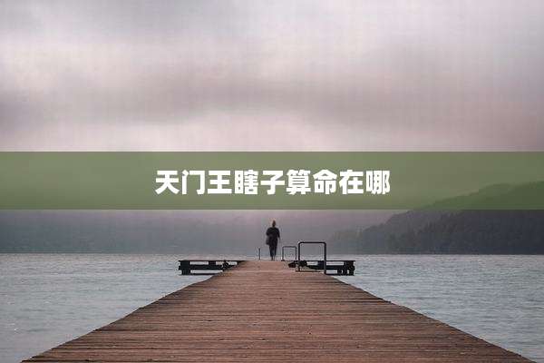 天门王瞎子算命在哪